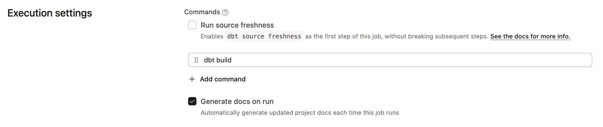 Setting up a job to generate documentation Setting up a job to generate documentation